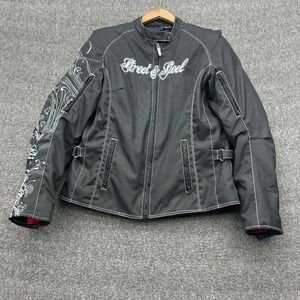 Street & Steel Womens‎ Motorcycle Biker Jacket Life Heartthrob Armored XL Padded